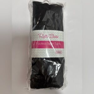 Ruffle Butts NWT Black Footless Ruffle Tights